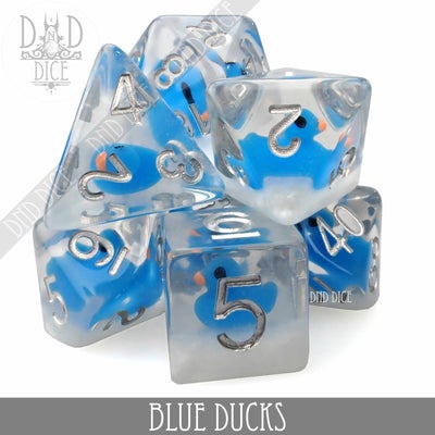 Blue Ducks - Polyhedral Dice set - 7 stuks