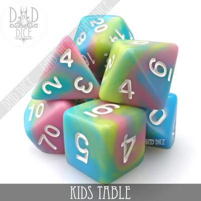 Kids Table - Dice set - 7 stuks