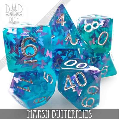 Marsh Butterflies - Dice set - 7 stuks