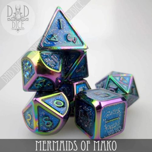 Mermaids of Mako - Metal Dice set - 7 stuks