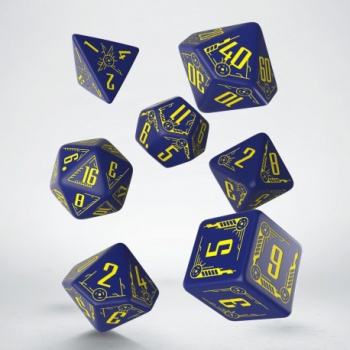 Galactic Navy & Yellow Dice Set - 7 stuks