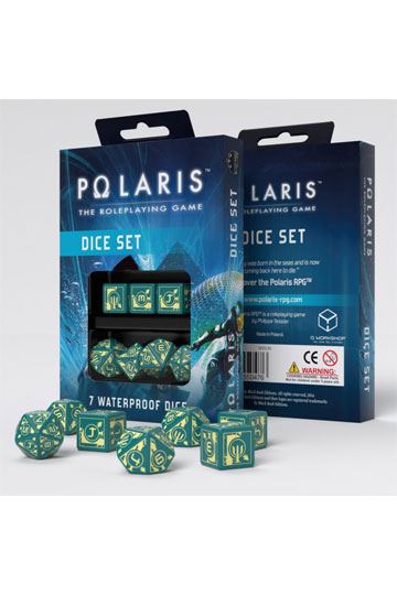 Polaris Turquoise & Light Yellow Dice Set - 7 stuks