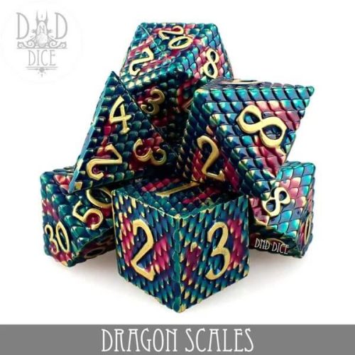 Dragon Scales - Metal Dice set - 7 stuks