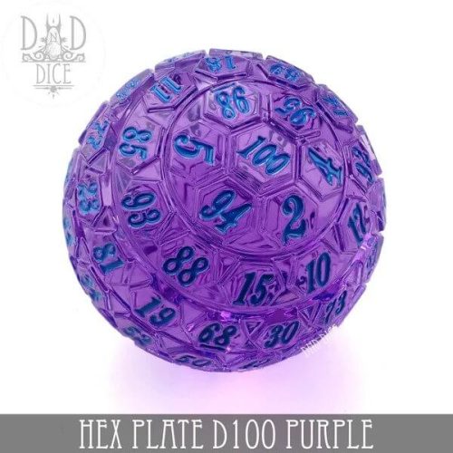 Hex Plate Purple - D100 Single Oversize Dice