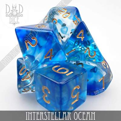 Interstellar Ocean - Polyhedral Dice set - 7 stuks