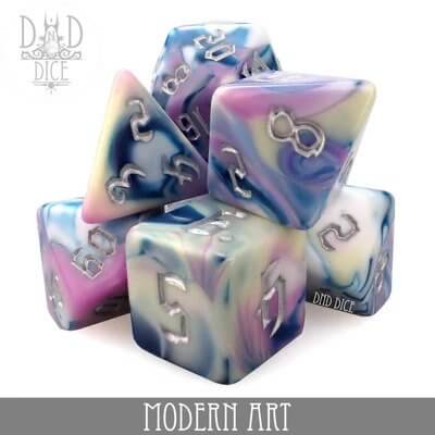 Modern Art - Dice set - 7 stuks