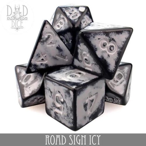 Road Sign Icy - Dice set - 7 stuks