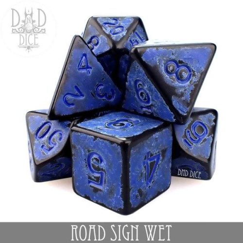 Road Sign Wet - Dice set - 7 stuks