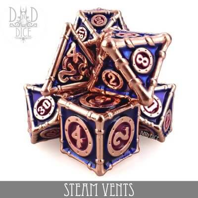 Steam Vents - Metal Dice set - 7 stuks