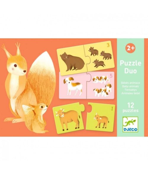 Puzzle Duo - Baby Dieren - 12 puzzels