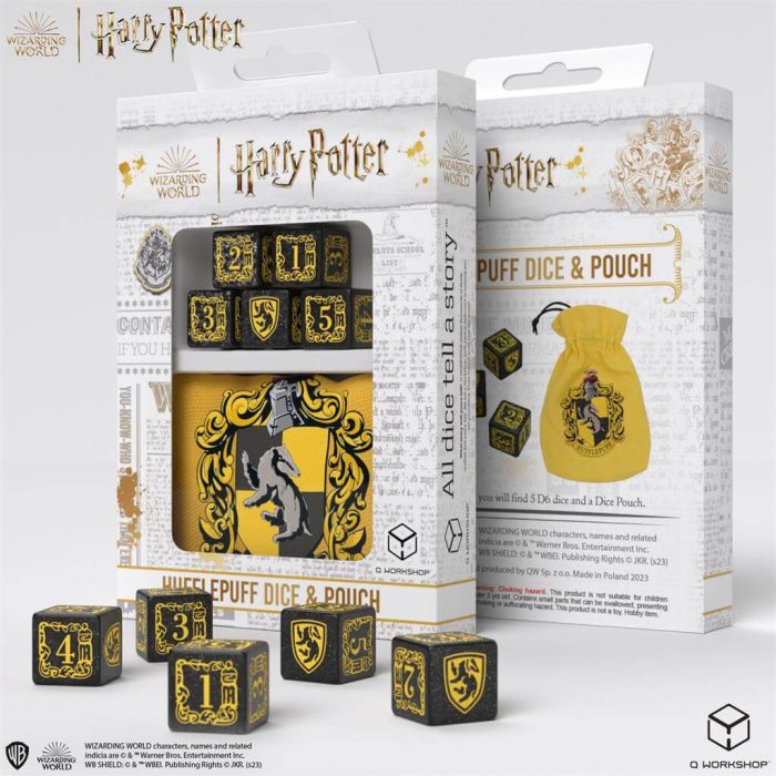 Hufflepuff - Harry Potter D6 Dice Set & Pouch