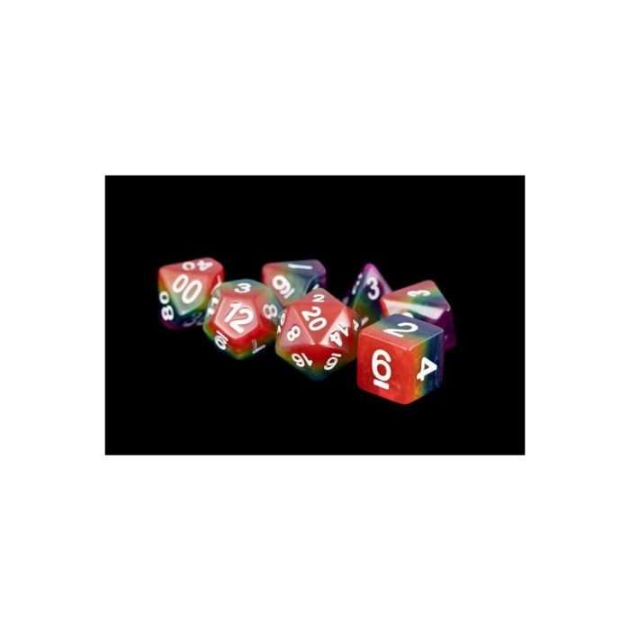 Rainbow - Dice set - 7 stuks