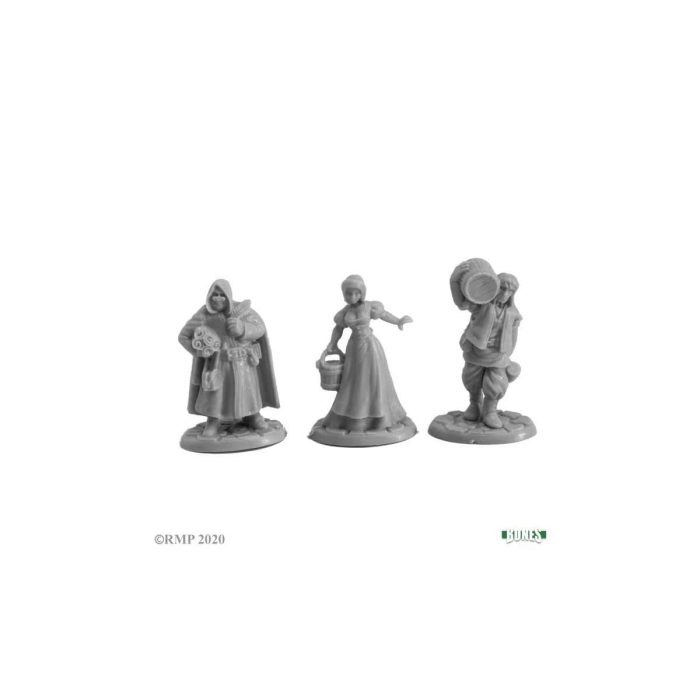 Townsfolk III (3) - Unpainted Miniatures