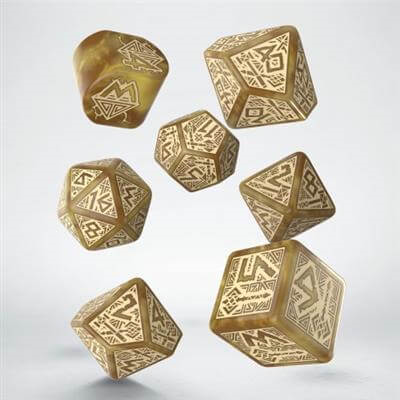 Gold - Dwarven Modern Dice Set - 7 stuks