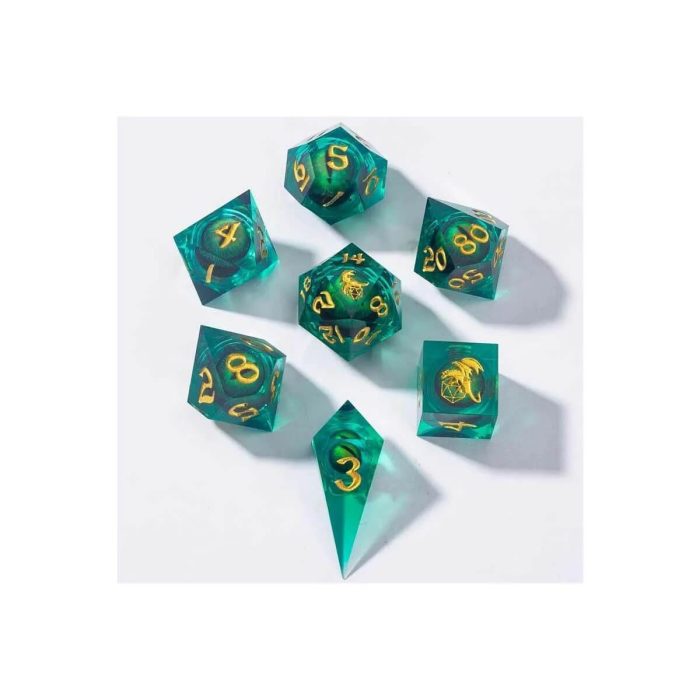 ''Always Watching'' Beholder's Gaze - Liquid Core Dice set - 7 stuks