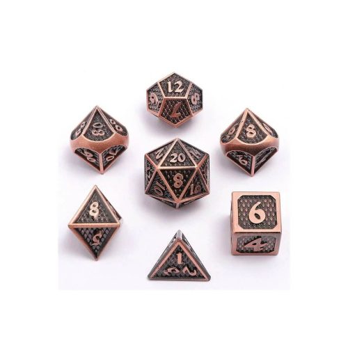 Ancient Copper Behemoth - Mini Metal Dice - 7 stuks