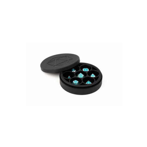 Black - Round Silicone Dice Case