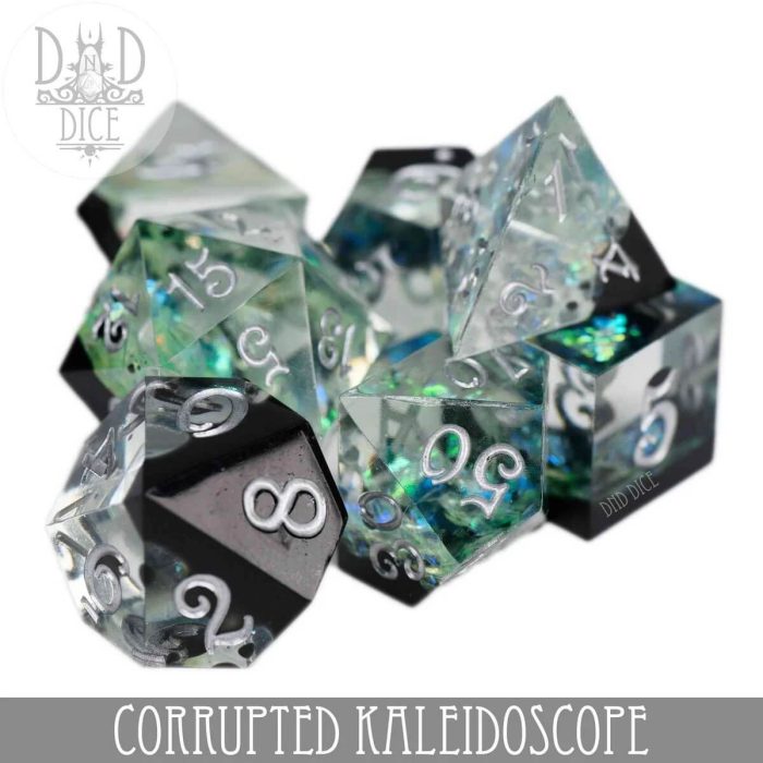 Corrupted Kaleidoscope - Handmade Dice set - 7 stuks