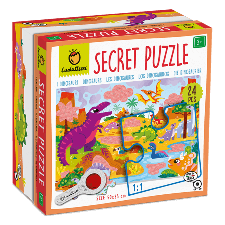 Dinosaurïers - Secret Puzzle - 24 stukken