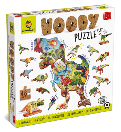 Dinosaurïers - Woody Puzzel - 48 stukken