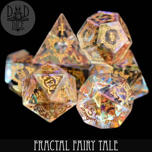 Fractal Fairy Tale - Glass Dice set - 7 stuks