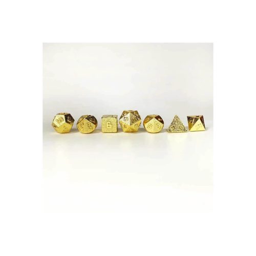 Gold - Metal Mini Dice set - 7 stuks