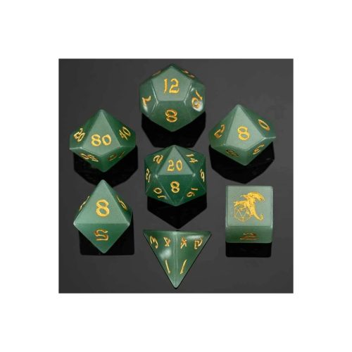 Green Adventurine - Gemstone Dice - 7 stuks