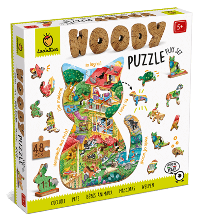 Huisdieren - Woody Puzzle - 48 stukken