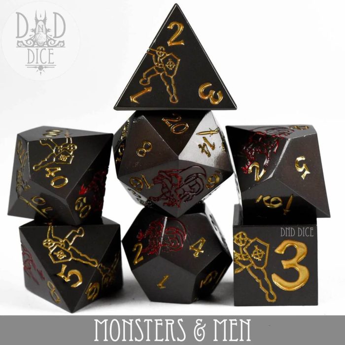 Monsters & Men - Metal Dice set - 7 stuks