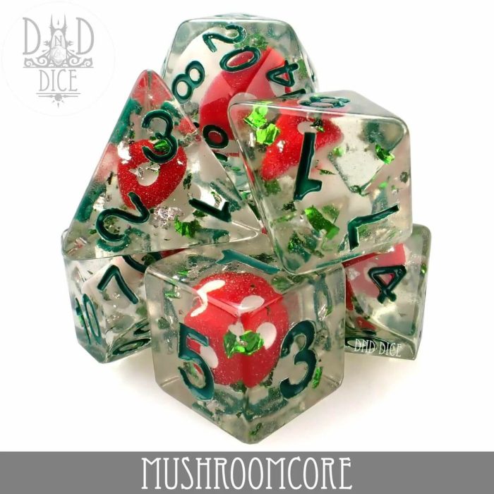 Mushroomcore - Dice set - 7 stuks