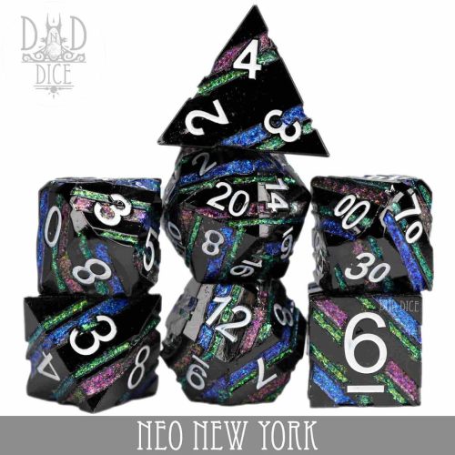 Neo New York - Metal Dice set - 7 stuks