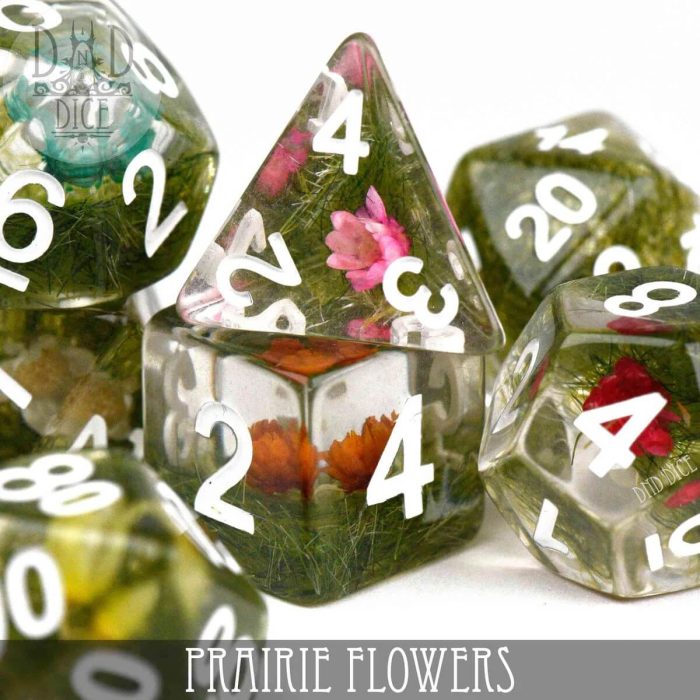 Prairie Flowers - Dice set - 7 stuks