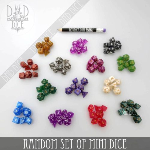 Random Color - Mini Dice set - 7 stuks