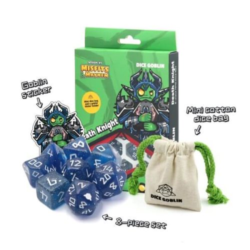 The Death Knight - Session #1 Dice Set - 8 stuks + Mini Dice Bag