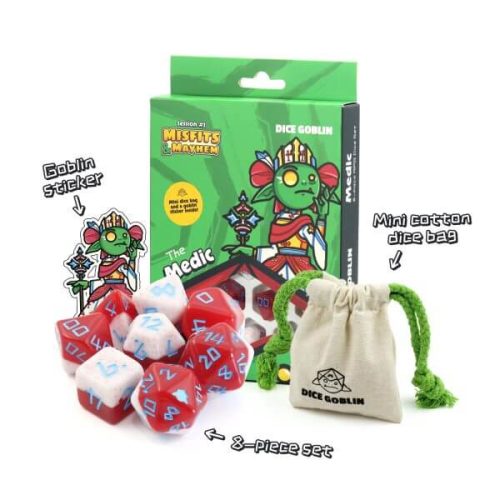 The Medic - Session #1 Dice Set - 8 stuks + Mini Dice Bag