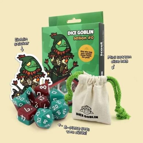 The Scout - Session #0 Dice Set - 8 stuks + Mini Dice Bag