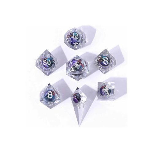 ''Always Watching'' Chromatic Dragon's Eye - Liquid Core Dice set - 7 stuks