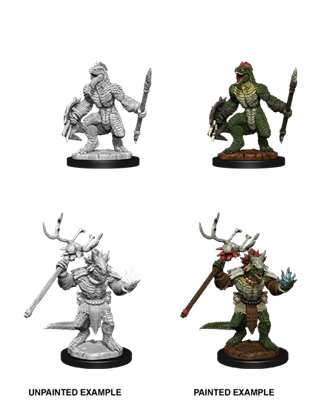 Lizardfolk & Lizardfolk Shaman - Unpainted Miniatures