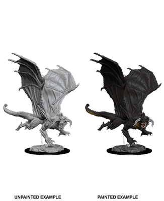 Young Black Dragon - Unpainted Miniatures