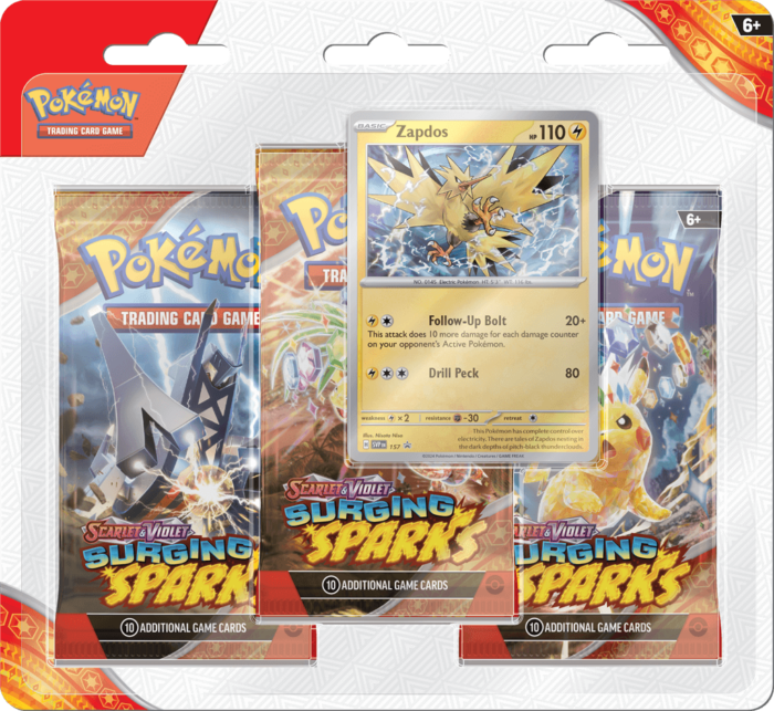 Zapdos - 3-Pack Blister - Surging Sparks