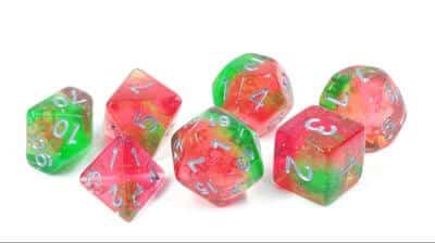 Lotus Glowworm - Dice Set - 8 Stuks