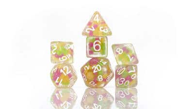 Melon Ball Glowworm - Dice Set - 8 Stuks