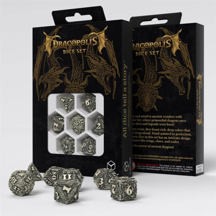 The Scandinavian Blackfang - Dracopolis - Dice Set - 7 stuks