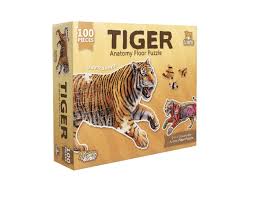 Tiger - Anatomy Vloerpuzzel - 100 stukken