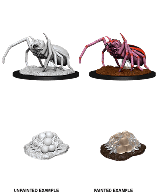 Giant Spider & Egg Clutch - Unpainted D&D Miniatures