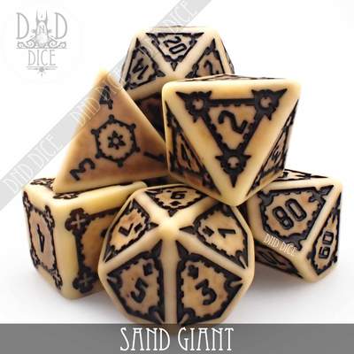 Sand Giant - Oversized Dice set - 7 stuks