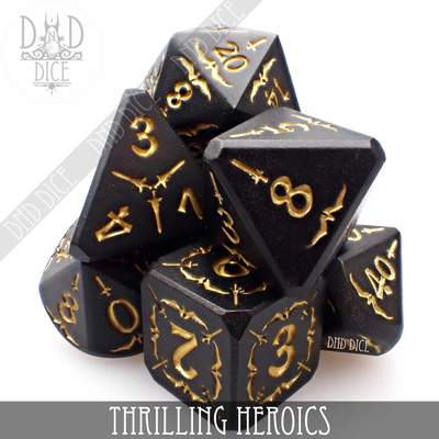 Thrilling Heroics - Metal Dice set - 7 stuks