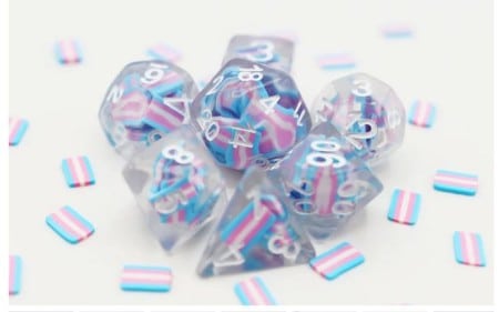 Transgender Flag - Pride Dice set - 7 stuks