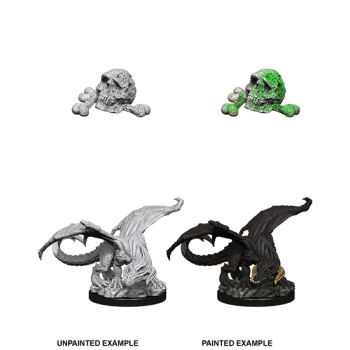 Black Dragon Wyrmling - D&D Unpainted Miniatures