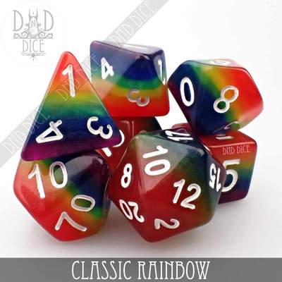 Classic Rainbow - Dice set - 7 stuks